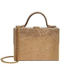 Mark Cross Mini Leather Rear Window Top-handle Bag - Metallic