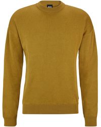 BOSS - Cotton Crew-Neck Sweater - Lyst