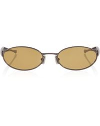 Bottega Veneta - Oval Sardine Sunglasses - Lyst