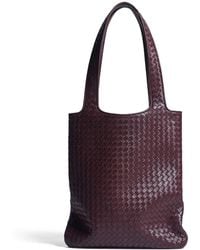Bottega Veneta - Small Leather Veneto Tote Bag - Lyst