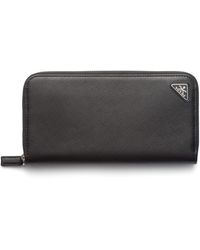 Prada - Saffiano Leather Zipped Wallet - Lyst
