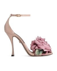 Dolce & Gabbana - Leather Keira Sandals 105 - Lyst
