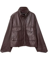 AllSaints - Clay Leather Jacket - Lyst