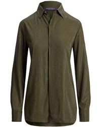 Ralph Lauren - Silk Embellished Adrien Shirt - Lyst