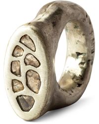 Parts Of 4 - Sterling Silver And Diamond Roman Ring - Lyst