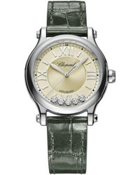Chopard - Lucent Steel And Diamond Happy Sport Watch - Lyst