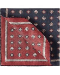 Brunello Cucinelli - Silk Medallion Pocket Square - Lyst