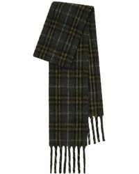 Burberry - Wool-Blend Narrow Check Scarf - Lyst
