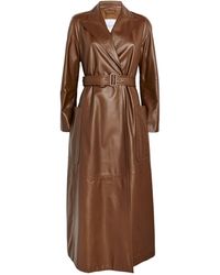 Max Mara - Leather Trench Coat - Lyst