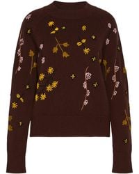 Weekend by Maxmara - Virgin Wool Embroidered Sweater - Lyst