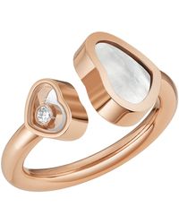 Chopard - And Diamond Happy Hearts Ring - Lyst
