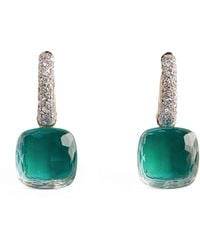 Pomellato - Diamond, Topaz And Agate Nudo Classic Drop Earrings - Lyst