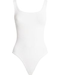 Hunza G - Square-Neck Swimsuit - Lyst