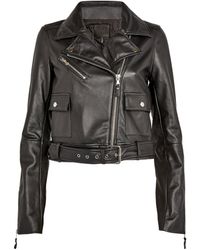 PAIGE - Leather Demetra Biker Jacket - Lyst