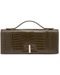Malone Souliers - Leather Croc-Embossed May Clutch Bag - Lyst