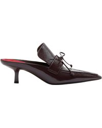Burberry - Leather Storm Heeled Mules 50 - Lyst