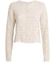 FRAME - Cotton The Crochet Cardigan - Lyst