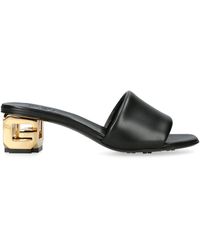 Givenchy - Leather G Cube Mules 45 - Lyst