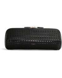 Alaïa - Leather Perforated Delta Clutch Bag - Lyst