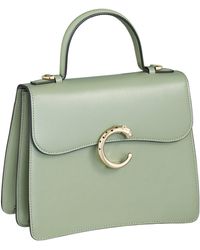 Cartier - Small Leather Panthère C De Top-Handle Bag - Lyst