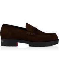 Christian Louboutin - Cavavin Suede Derby Shoes - Lyst