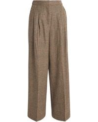 Barbour - Wool Tweed Sophia Wide-Leg Trousers - Lyst