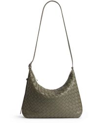 Bottega Veneta - Leather Intrecciato Traveller Cross-Body Bag - Lyst