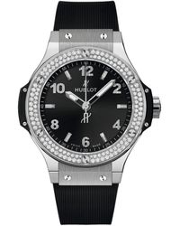 Hublot Stainless Steel And Diamond Big Bang Watch 38mm - Black