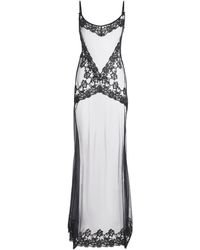 Skims Ultra Fine Lace Strapless Corset Long Maxi Dress in Black | Lyst  Canada