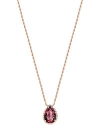 Boucheron - Small Rose And Garnet Serpent Bohème Motif Necklace - Lyst