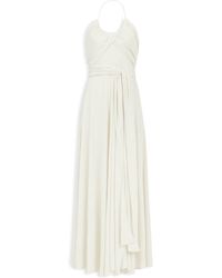 Alaïa - Draped Jersey Halterneck Maxi Dress - Lyst