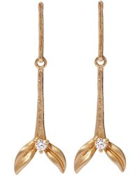Annoushka - Yellow Gold And Diamond Tulip Drop Earrings - Lyst
