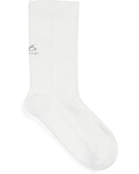 Balenciaga - Ribbed Logo Ankle Socks - Lyst