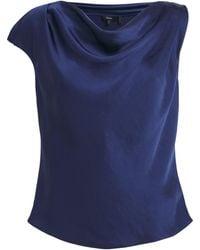 Theory - Crushed Satin Sleeveless Blouse - Lyst