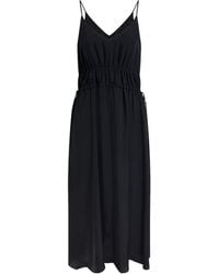 Theory - Gathered V-Neck Maxi Dress - Lyst
