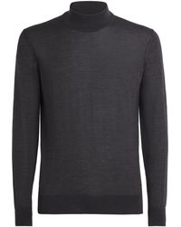 Pal Zileri - Wool-Silk Funnel-Neck Sweater - Lyst