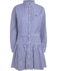 Polo Ralph Lauren - Cotton Stripe Mini Shirt Dress - Lyst