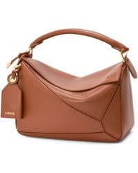 Loewe - Small Leather Featherlight Puzzle Top-Handle Bag - Lyst
