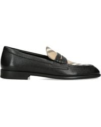 Burberry - Leather Check Opal Loafers - Lyst
