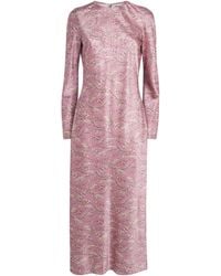 Veronica Beard - Silk-Blend Floral Gemma Midi Dress - Lyst