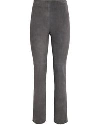 Iris Von Arnim - Suede Philine Straight Trousers - Lyst