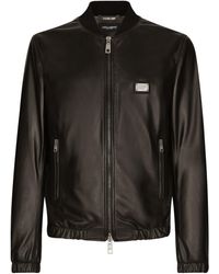 Dolce & Gabbana - Lambskin Bomber Jacket - Lyst