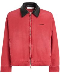 Cole Buxton - Cotton Leather-Collar Trucker Jacket - Lyst