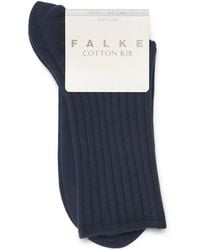 FALKE - Stretch-Cotton Ribbed Socks - Lyst