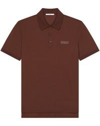 Givenchy - Cotton Grosgrain Logo Polo Shirt - Lyst