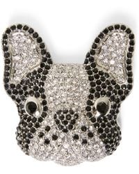 Weekend by Maxmara - Crystal French Bulldog Brooch - Lyst
