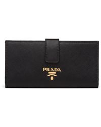 Prada - Large Saffiano Leather Bifold Wallet - Lyst
