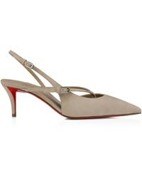 Christian Louboutin - Twistissimo Nubuck Leather Slingback Pumps 60 - Lyst