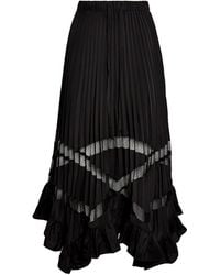 Claudie Pierlot - Pleated Asymmetric Midi Skirt - Lyst