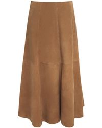 Jonathan Simkhai - Suede Bonnie Midi Skirt - Lyst